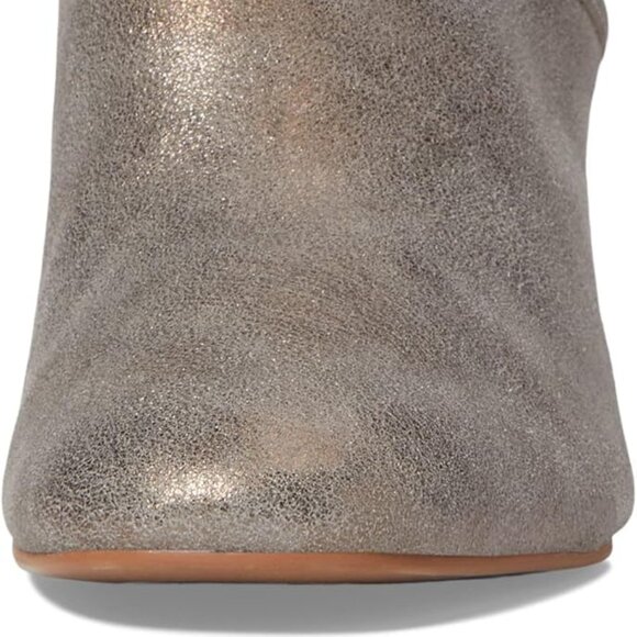 NEW JOHNSTON AND MURPHY Leather Charlotte Heeled Mules Gold Metallic 269tn - Picture 6 of 7